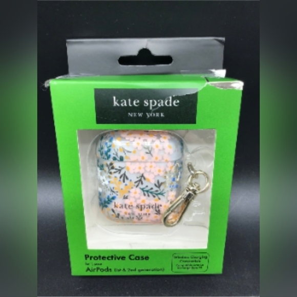 kate spade Other - Kate Spade AirPods Case with Floral Design - Blue, Yellow, Pink